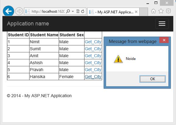Alert Message in Web Form